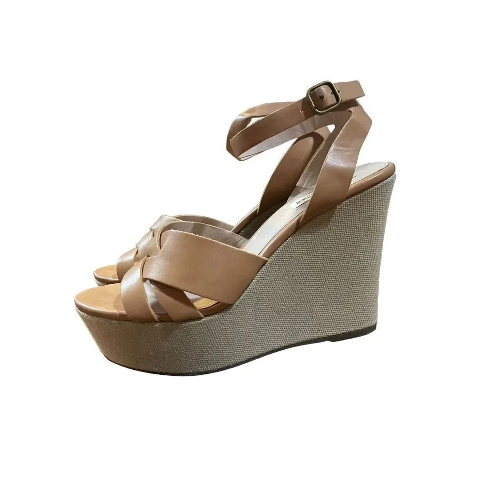 Steve Madden Orlena Tan Wedges size 11‎
